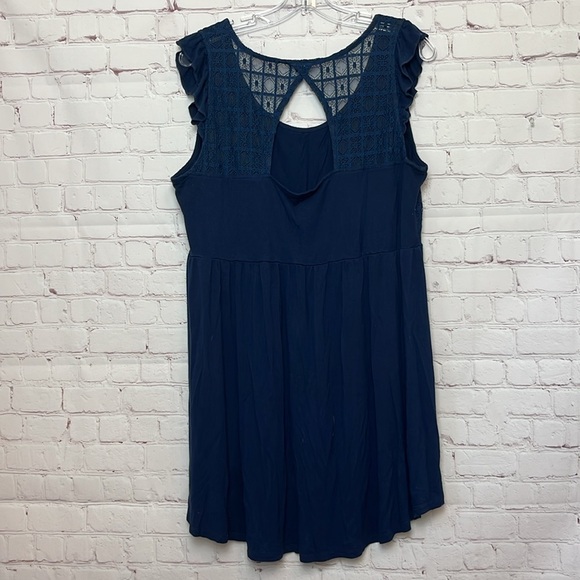 Torrid Super Soft Scoop Neck Lace Yoke Babydoll Tank - Picture 7 of 16
